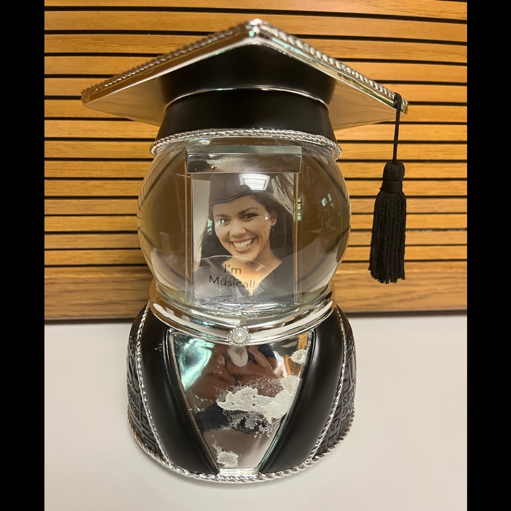Graduation Cap Photo Snow Globe